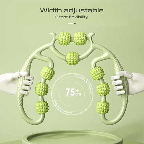 9-Wheel Leg Massager Roller – Calf Massager,Deep Tissue Muscle Soreness Relief - Manual Leg Muscle Massage Tool for Sports Recovery, Relaxation, and Myofascial Release (9 Rollers)