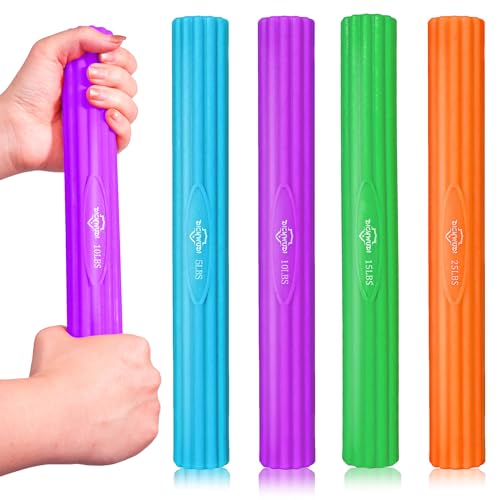 DICYWUDI Flex Therapy Bar and Grip Strength Trainers set, Physical Therapy & Resistance Bar for Golfers Elbow, Tendinitis, Wrist,Forearms Pain, Improve Grip Strength and Relieve Pain - color: Blue/Purple/Green/Orange