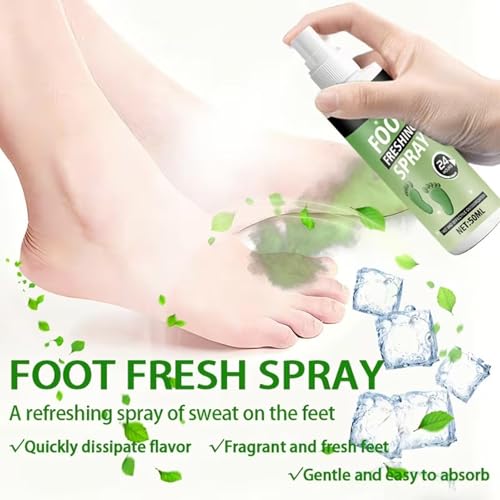 Shoe Deodorizer Spray 60ml Long-Lasting Powerful Elimination | Shoe Refresher Spray for Leather Boots Footwear Tennis Hockey Closet Home Sneaker