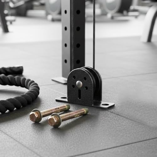 Fixed Pulley Block with Stainless Steel Sheave and Double Bearing System for 3mm-10mm Wire Rope,Silent Lifting Assembly up to 600 lbs for Gym Equipme