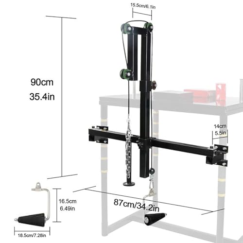 SYNTECSO Arm Wrestling Battle Table Training Pulley System, Tensile Force Professional Equipment Fitness Forearm, Table Corner Fixation Wrist Exerciser