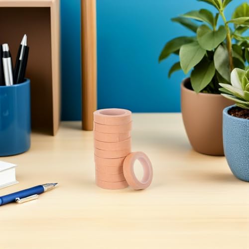 Tofficu Adhesive Bandage Tape 1cm X Cuttable Skin Color 30 Rolls Strong Adhesive Athletic Tape for Rock Climbing, Grappling, Foot and Finger Support, First Aid Dressing