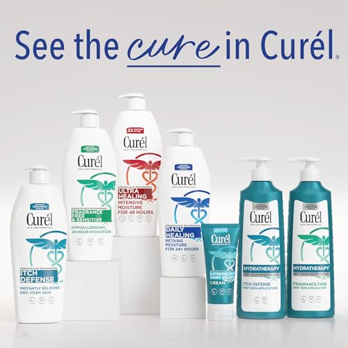 Curel Itch Defense Calming Body Lotion, Moisturizer for Dry, Itchy Skin, Body and Hand Lotion, with Advanced Ceramide Complex, Pro-Vitamin B5, Shea Butter, 13 Oz | Soothes Itchy Skin, Prevents Eczema Flare-Ups, Ceramide Moisturizer, Fragrance-Free, Dermat