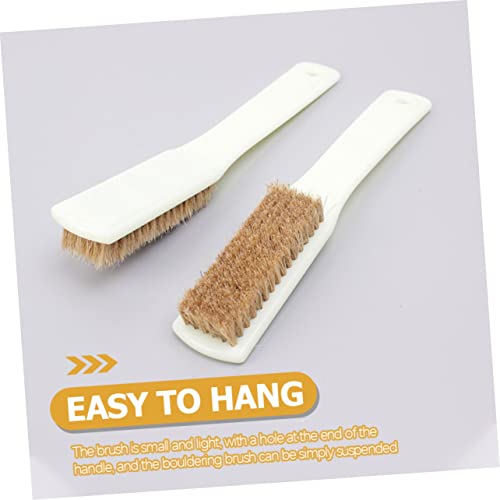 OUNONA 2Pcs Bouldering Brush Natural Material Climbing Stone Cleaner with Thick Bristles and Ergonomic Handle for Outdoor Sports and Boulder Cleaning