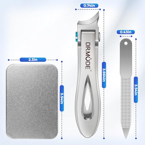 Toenail Clippers for Thick Toenails for Seniors | Heavy Duty Nail Clippers for Men Thick Ingrown Nails with Wide Jaw, Slanted Curved Large Fingernail Ingrown Toenail Clippers - size: Large