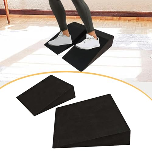 kowaku 2 Pieces Squat Wedge Block Squat Ramp EVA Anti Slip Calf Stretcher Slant Board for Yoga Wrist Support Fitness Practice Pushup