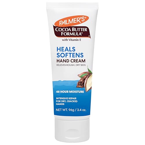 Palmer's Cocoa Butter Hand Cream Formula for Dry, Cracked Skin (3.4 Oz) | Intensive Repair for Dry, Cracked Hands, Relieves, Heals, and Softens Rough Skin, 48hr Moisture, Travel Size Hand Lotion - size: 3.4 Ounce (Pack of 1)