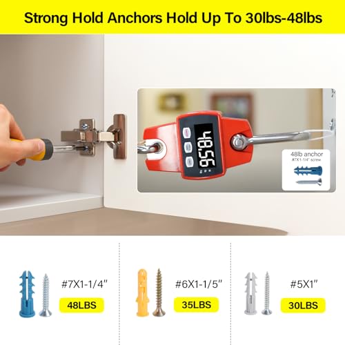 140PCS Drywall Anchors and Screws Kit, 3 Sizes Plastic Wall Anchors | Plastic wall anchors with Phillips screws, 140PCS 3-size kit for drywall, sheetrock and home installation projects. - style: 140 Pcs