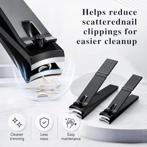 Aogeili Nail Clippers Set, Toenail Clippers & Fingernail Clipper Cutters, Ultra Sharp Stainless Steel Tools, Wide Jaw for Thick Nails, Heavy Duty Manicure Kit for Men Women Seniors - size: Large/Small