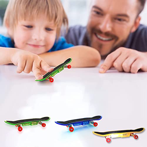 Mini Finger Skateboards for Kids Set of 25, Light up Mini Finger Toys LED Fingerboard Hand Skateboard for Creative Fingertips Movement Sports Finger Skater Valentines Day Gifts Party Favor