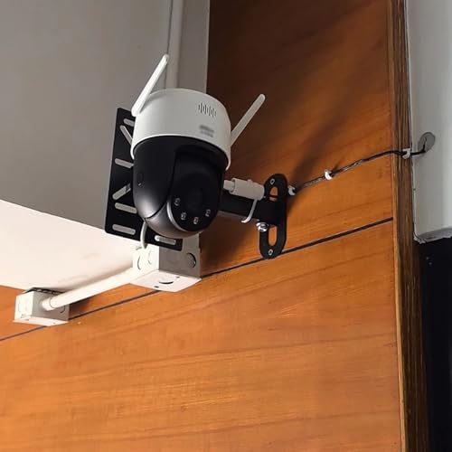 Movable L-Shaped Dome Camera Bracket, Used for Wall-Mounted Installation of Security Dome Cameras, Camera Installation, (Movable L-Shaped Bracket + Wall-Mounted Bracket) (7.8in)