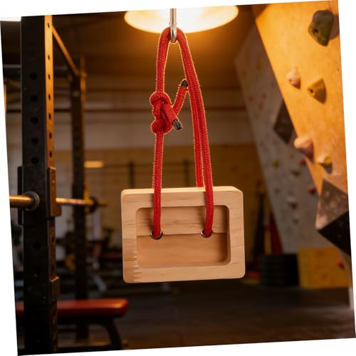 Happyyami 2pcs Wooden Climbing Hangboard for Rock Climbing Training, Portable Fingerboard with Easy Installation, Enhances Finger Strength for Indoor and Outdoor Fitness Routines
