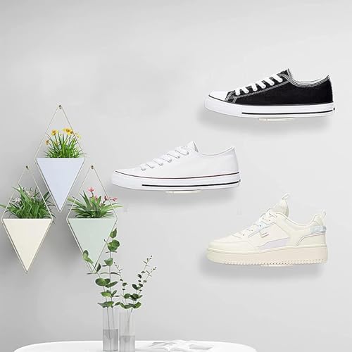 Acrylic Floating Shoe Rack (Set of 6) Wall Mount Display Shoe Rack Transparent Storage Rack for Home Use Sneaker Display Rack with Screws and Anchors