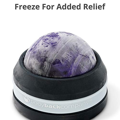 Body Back FSA Eligible Manual Massage Roller Ball | Deep Tissue Roller & Lacrosse Ball - Handheld Massager for Sore Muscles & Joint Pain | 360° Mobility Therapy Ball for Athletes & Fitness Recovery - color: Blue