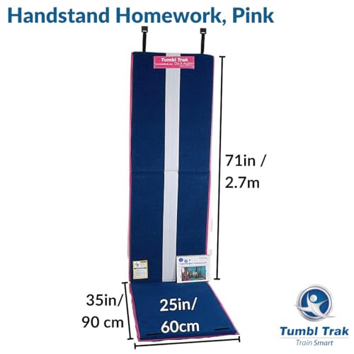 Tumbl Trak Handstand Homework Gymnastics Door Mat for Kids Home Training - color: Pink