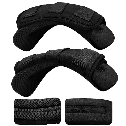 ZINZ 2-Pack Universal Wide Shoulder Pad with Ultra Thick Cushion for Bag Luggage Backpack Bag Crossbody - color: Black