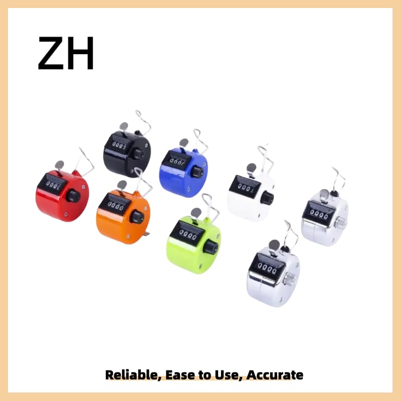 White Deer Hand Tally Counter 4 Digit Number Dual Clicker Golf Handy Convenient - color: Black