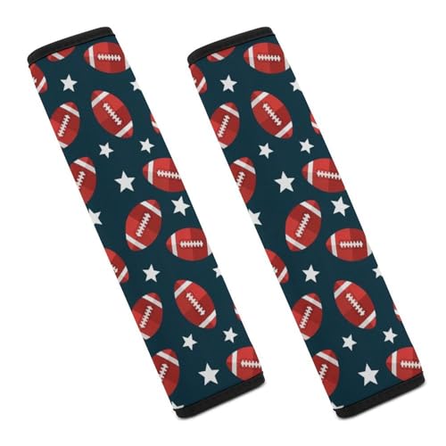 2 Pack Football Seat Belt Cover Universal Fit Seat Belt Cushion for Kids, Stroller Pushchair High Chair, Neck and Shoulder Support - color: Pattern 908