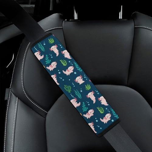 2 Pack Universal Fit Seat Belt Cover for Child, Stroller Pushchair High Chair, Axolotl Automotive Seat Belt Protector, Pressure Relief - color: Pattern 161