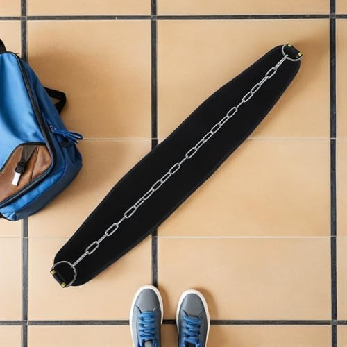 Weighted Dip Belt for Weightlifting and Pullups with Heavy-duty Chain, Comfortable Padding Fitness Accessory for Strength Training and Muscle Building