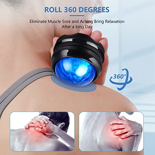 2-Pack Manual Massage Balls, Roller Back Massager Great for Relax, Deep Tissue Massage Tool to Relief Full Body, Sore Muscle, Neck, Shoulders, Feet, Joint Pain, Stiffness(Blue) - style: 2 - Pack - Resin Ball