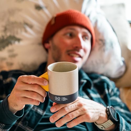 YY Vertical Climbing Mug Evo, Pinch Mug for Rock Climbers and Boulderers, Indoor Bouldering Grip Cup, Unique Gift, Blue - style: Indoor vibes - Yellow