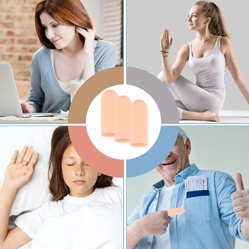 1pair High Elasticities Finger Guard Reusable Finger Protecting Sleeves for Extended Wear Comfortable(color)