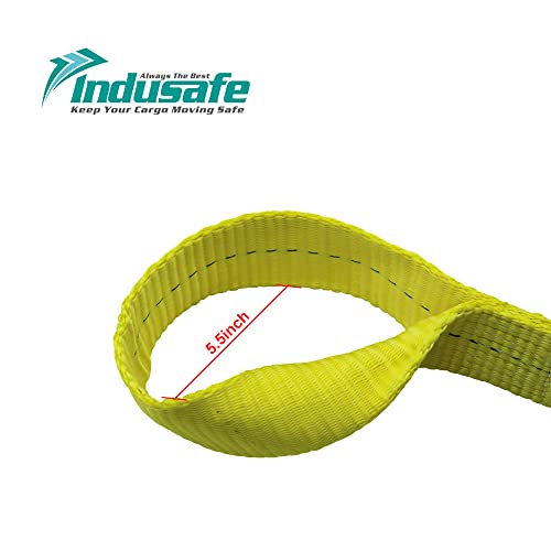 2" x 3’Rigging Moving Straps Lifting Sling Tree Saver Recovery Straps Twisted Eye Web Sling 3100lbs Vertical Capacity - color: Yellow - Vertical Capacity 3100LBS, size: 3ft