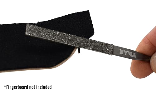 Teak Tuning PRO Diamond Encrusted Needle Fingerboard File - Logo Engraved with Rubber Handle - 5.5" Length - Great for Grip Tape & Gear Smoothing & Sculpting