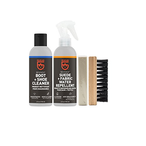 GEAR AID Revivex Suede Hiking and Work Boot Cleaner and Conditioning Kit for Waterproofing Breathable Gore-Tex Footwear - size: 1 Pack