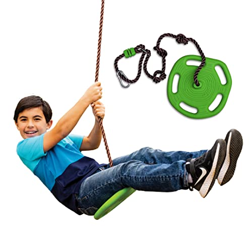 Swurfer Disco Tree Swing - Swing Sets for Backyard, Outdoor Swing, Swingset Outdoor for Kids, Easy Installation, Heavy Duty, Adjustable Climbing Rope, Weather Resistant - style: Disc Tree Ring – Disc Swing
