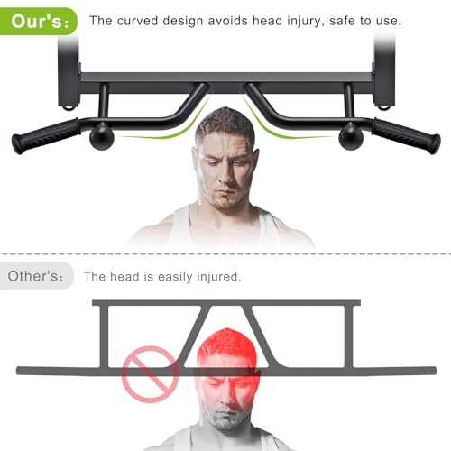 Kipika 32" Ceiling Mounted Pull Up Bar - Heavy Duty, Highly Adjustable, Multifunctional Chin Up Bar - Home Gym System with Punching Bag Hanger and Resistance Bands Training - color: Ceiling Mounted Pull Up Bar with Ball
