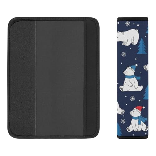 2 Pack Polar Bears Seat Belt Shoulder Pad Universal Fit Harness Pads Strap for Kids, Car Seats Pushchair Strollers High Chair Pushchair, Shock Absorption - color: Pattern 492
