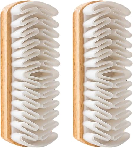 2-Piece Rubber Shoe Brush and Eraser Set, Multi-Purpose Cleaning Tool for Nubuck, Flocked and Matte Leather, Dust-Absorbing Design