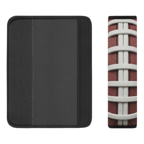 2PCS American Football Fun Traditional Sport Car Seat Straps Shoulder Pads Soft Padded Seat Belt Cushion for Adult Use, Car Seats Pushchair Strollers High Chair Pushchair, Anti-Slip Pad - color: Pattern 1061