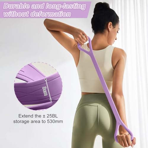 Figure 8 Fitness Band with Handle,Exercise for Arm & Shoulder,Yoga,Stretch | Non-Slip Ropes ,Elastic Bandsfor Women,Back Training Exercise Equipment - color: blue