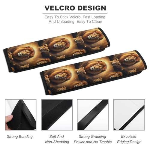 Soft Padded Seat Belt Shoulder Pad for Elderly Support, Stroller Pushchair High Chair, 2 Pack Lions Lion Cub Shoulder Harness Cover Neck and Shoulder Support - color: Pattern 772