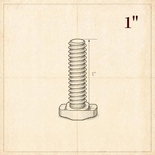 O'SKOOL T-Slot Bolts Drop-in 1" Length 20PCS, 1/4"-20 Thread, T Track Accessories for Woodworking Jigs and Fixtures,HWR009 - style: 1/4"-20 Threads, 1" Length, 20Pcs
