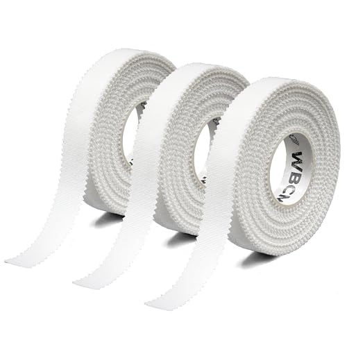 WARM BODY COLD MIND Athletic Finger Tape - 0.5inch x 33ft - Sport Tape for Fingers, Strong Hand Wrap for Crossfit, Weightlifting, Jiu Jitsu, Rock Climbing - color: 3 Rolls White (33ft)