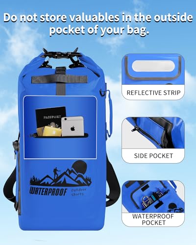 Dry Bag Backpack - color: Blue, size: 40L
