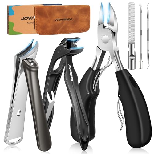 Nail Clippers for Seniors, Heavy Duty Ingrown Toenail Clippers with Long Handle，Angled Head Large Toe Nail Clippers and Slanted Nail Cutter for Thick Nail for Men Women Pregnant Elderly 6Pcs - size: Angled Head 6pcs