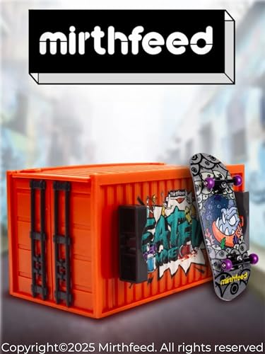 32mm Pro Fingerboard Complete Set | Bearing Wheels | 5 Ply Maple Deck | Anti Skid Grip Tape | Complimentary Tool | Concave Shape - color: Fun Box C : Predator Piranha