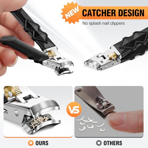 2026 Toenail Clippers for Thick Toenails | Wide Jaw Opening Toe Nail Clippers for Men, Heavy Duty Ingrown Toenail Clippers, Sharp Slanted Cutters with Long Handle