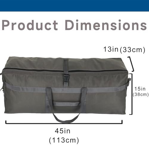 Arxus Large Duffel Bag, Waterproof Carry on Weekend Overnight Storage Bag over Luggage for Airline, Travel, Camping, Moving - color: 180L-Dark Grey
