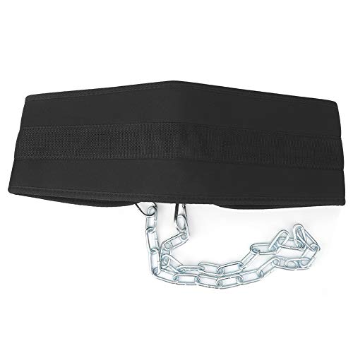 Weighted Dip Belt, Steel Chain Supports 200lbs Dip Belt for Gym Workout Pull Ups Chin Ups Lunges Strength Training