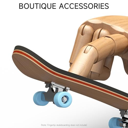 14Pcs Multicolour Trucks 48Pcs Wheels 60Pcs Screws & 30PCS Nuts & 4PCS Spanner Tool for 96mm Fingerboard Skateboard Wooden Deck Parts - color: Multicolour Trucks & Box