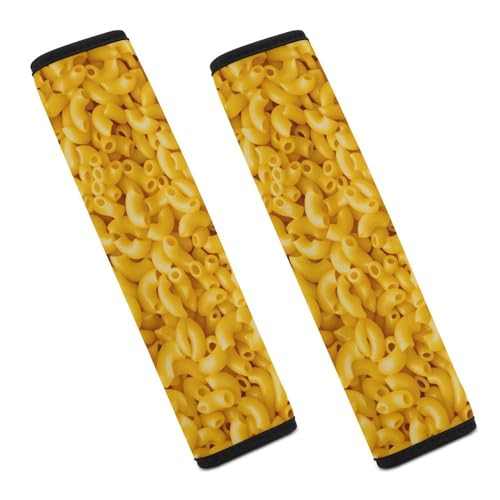 2 Piece Macaroni Cheese Car Seat Straps Shoulder Pads Universal Fit Automotive Seat Belt Protector for Kids, Car Seats Pushchair Strollers High Chair Pushchair - color: Pattern 912