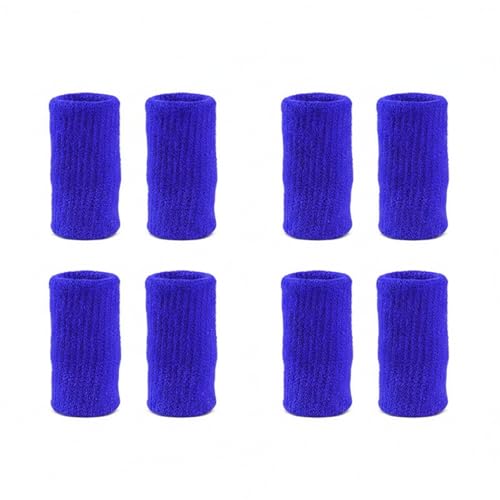 10-Pack Nylon Finger Sleeves for Basketball & Football, Snug Fit, Durable Sports Cover - color: Blue