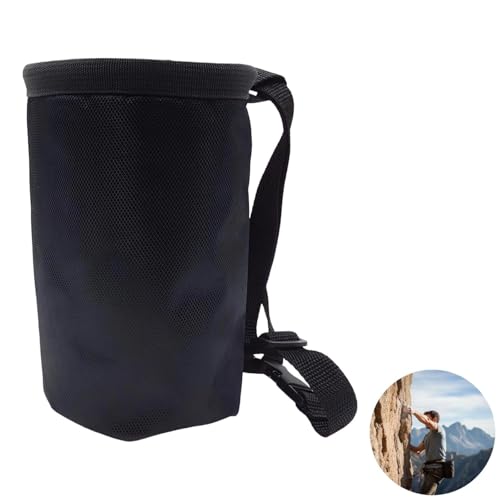 Rock Climbing Chalk Bag, 7.5X4.9X4.9 in Oxford Cloth 840D Bouldering Chalk Bag, Lightweight Waist Belt, for Weight Lifting Gymnastics