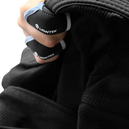 LIONTEK Single Finger Sleeve Pair - Sports Compression Finger Sleeve for BJJ, MMA, Basketball, Weight Lifting, and More - size: X-Small